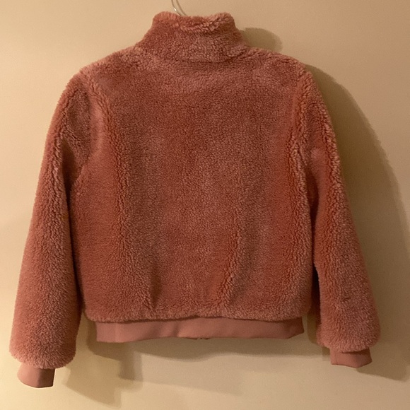 Loft Faux Fur Pink Winter Bomber Coat Size XL women’s NWT - Picture 9 of 12